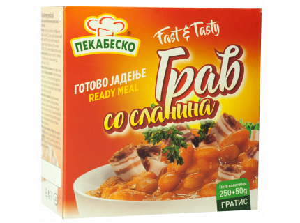 Beans with bacon 250+50 g gratis 