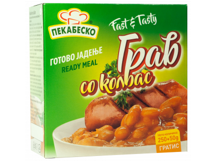 Beans with sausage 250+50 g gratis